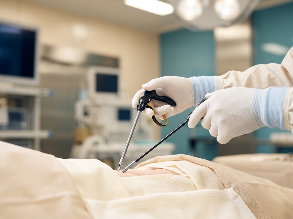 Instruments de laparoscopie manipulés par un chirurgien